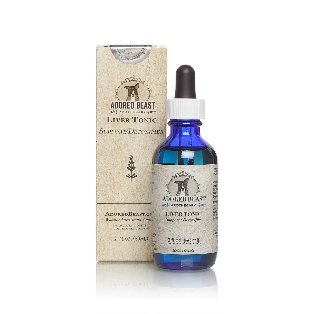 Adored Beast Liver Tonic with Milk Thistle and Dandelion Root boxed