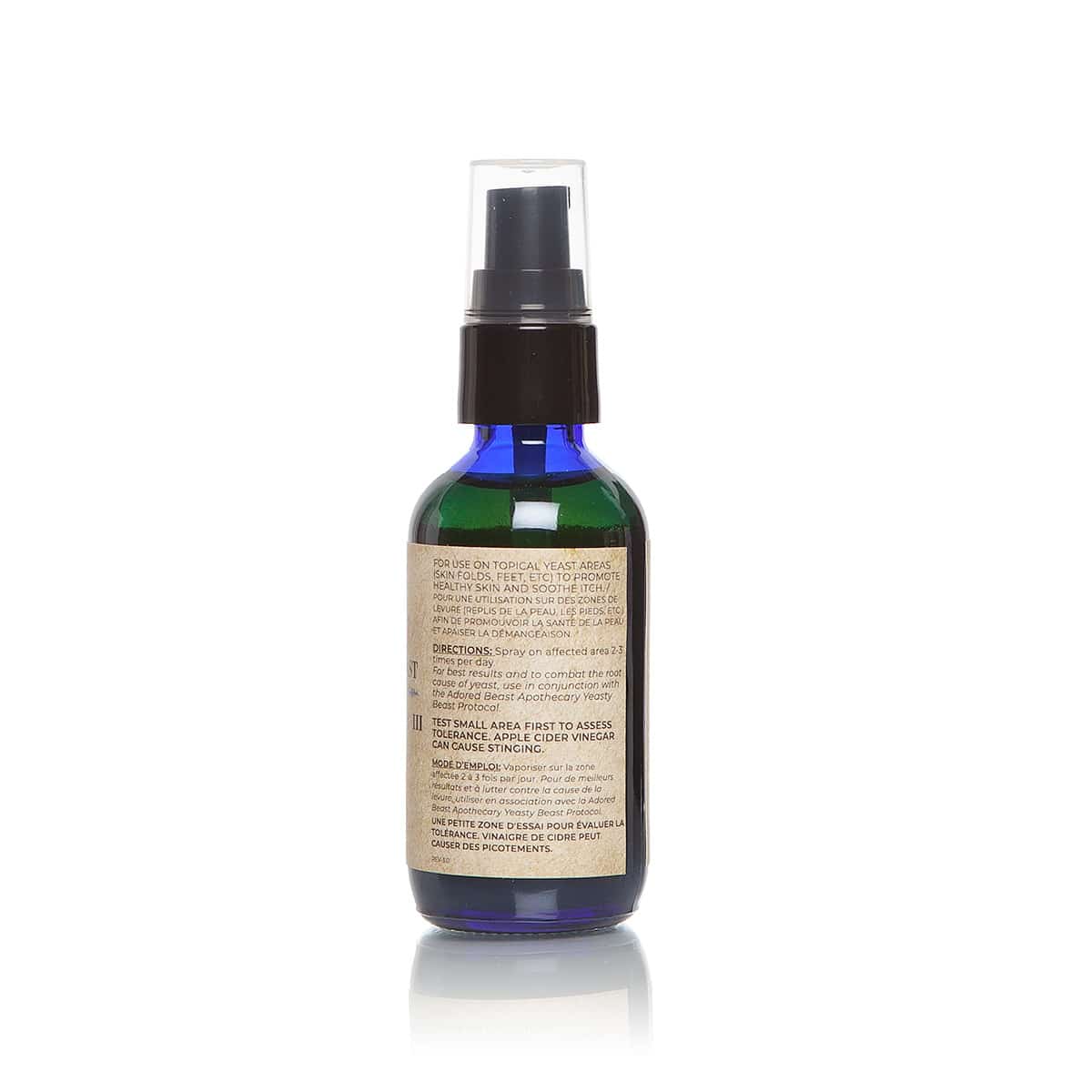 Adored Beast Yeasty Beast III soothes itchy skin and controls topical yeast in dogs instruction