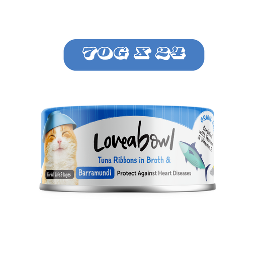 Loveabowl Cat Tuna Ribbons & Barramundi in Broth