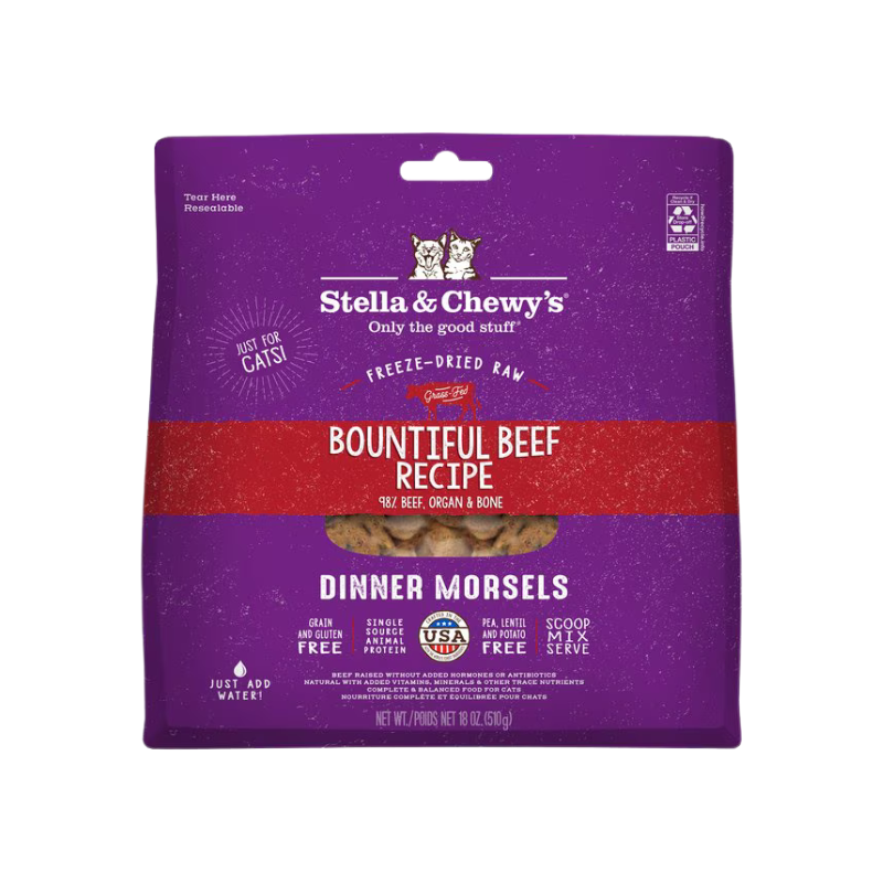 Stella & Chewy's Cat Freeze-Dried Dinner Morsels - Bountiful Beef 8oz | 18oz