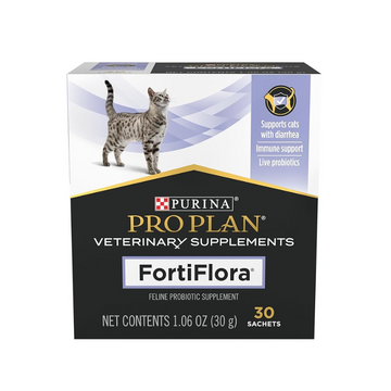 Purina Pro Plan Veterinary Probiotics Cat Supplement, Fortiflora Feline - 30 sachets