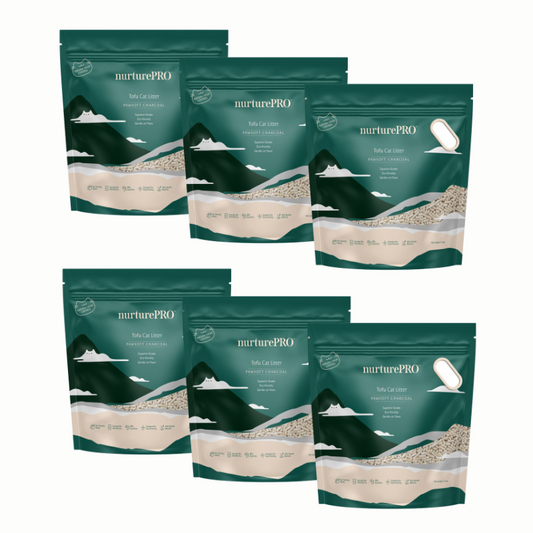 Nurture Pro Pawsoft Tofu Cat Litter (Charcoal) 7L | 7L x6