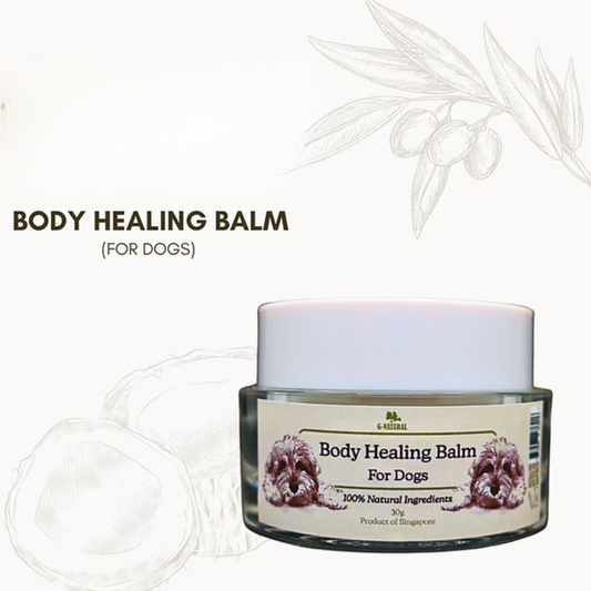 G-natural body healing balm in container with label