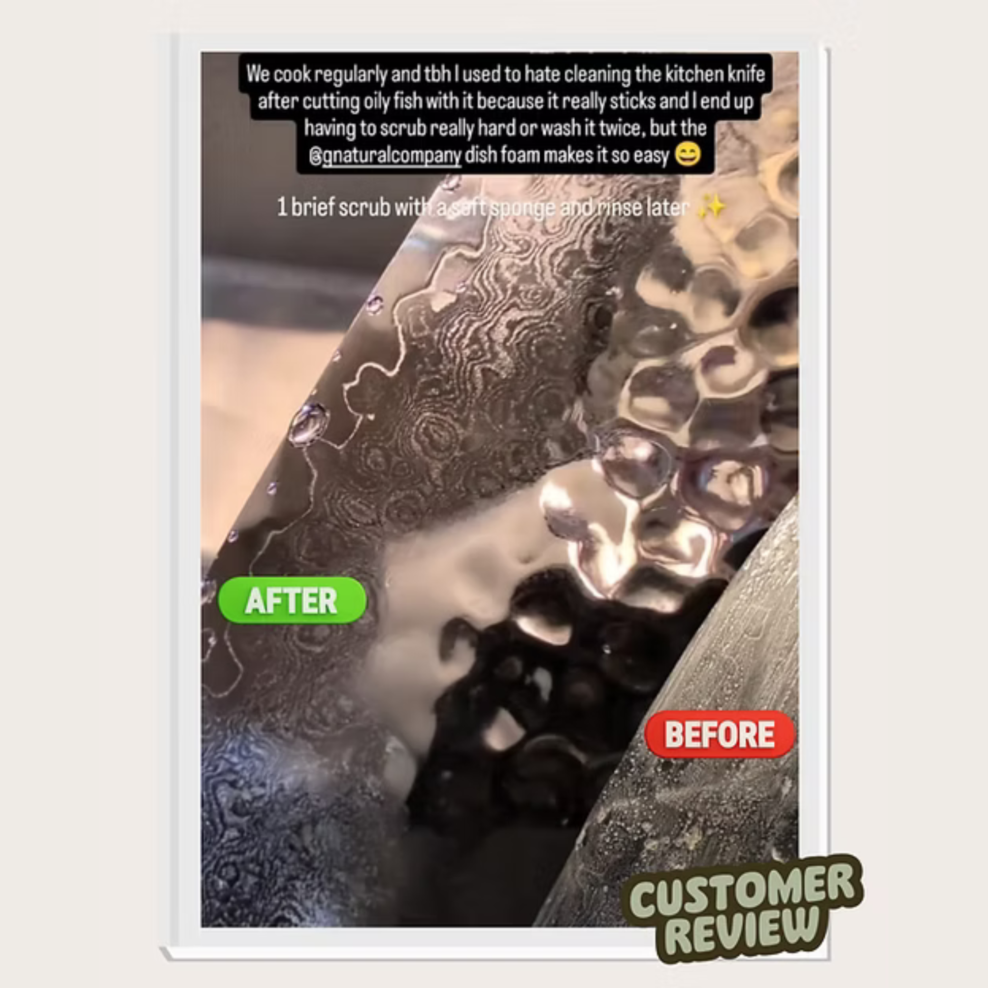 G-Natural Dish Foam customer review 2