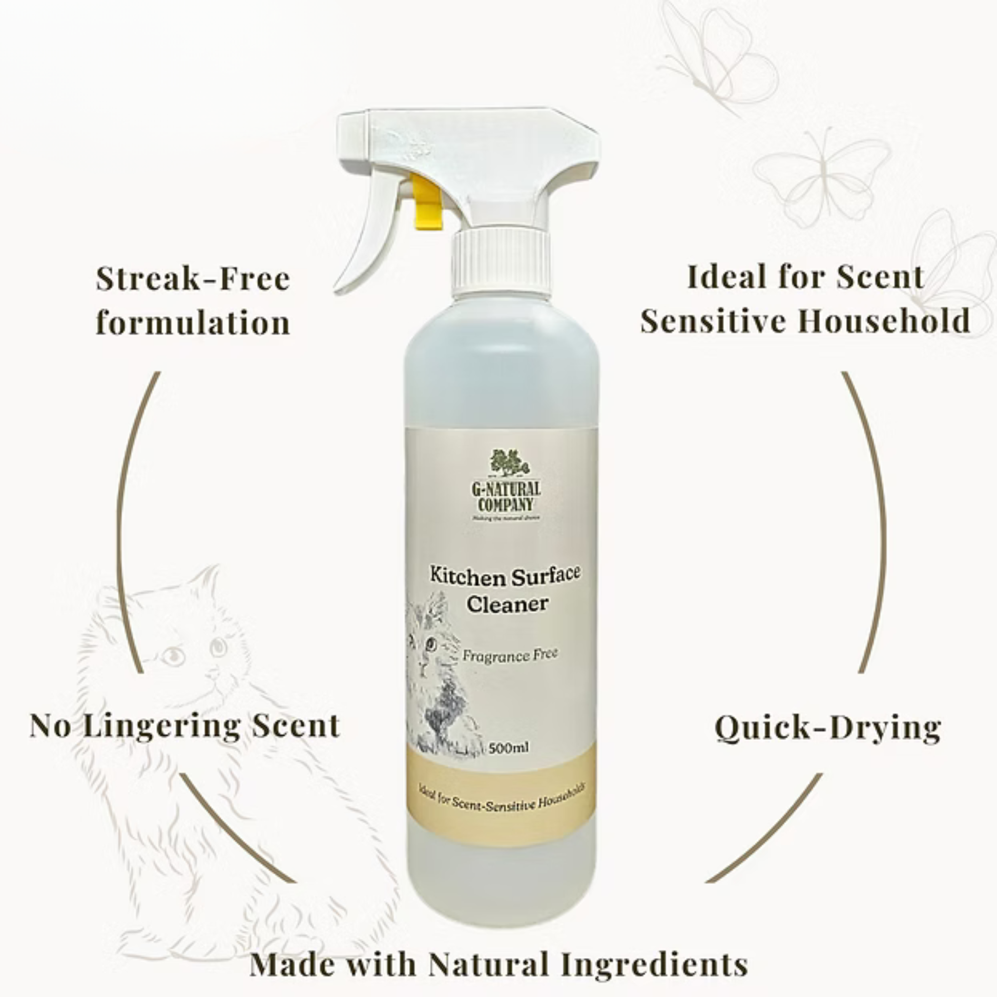 G-Natural Kitchen Surface Cleaner with benefits 2