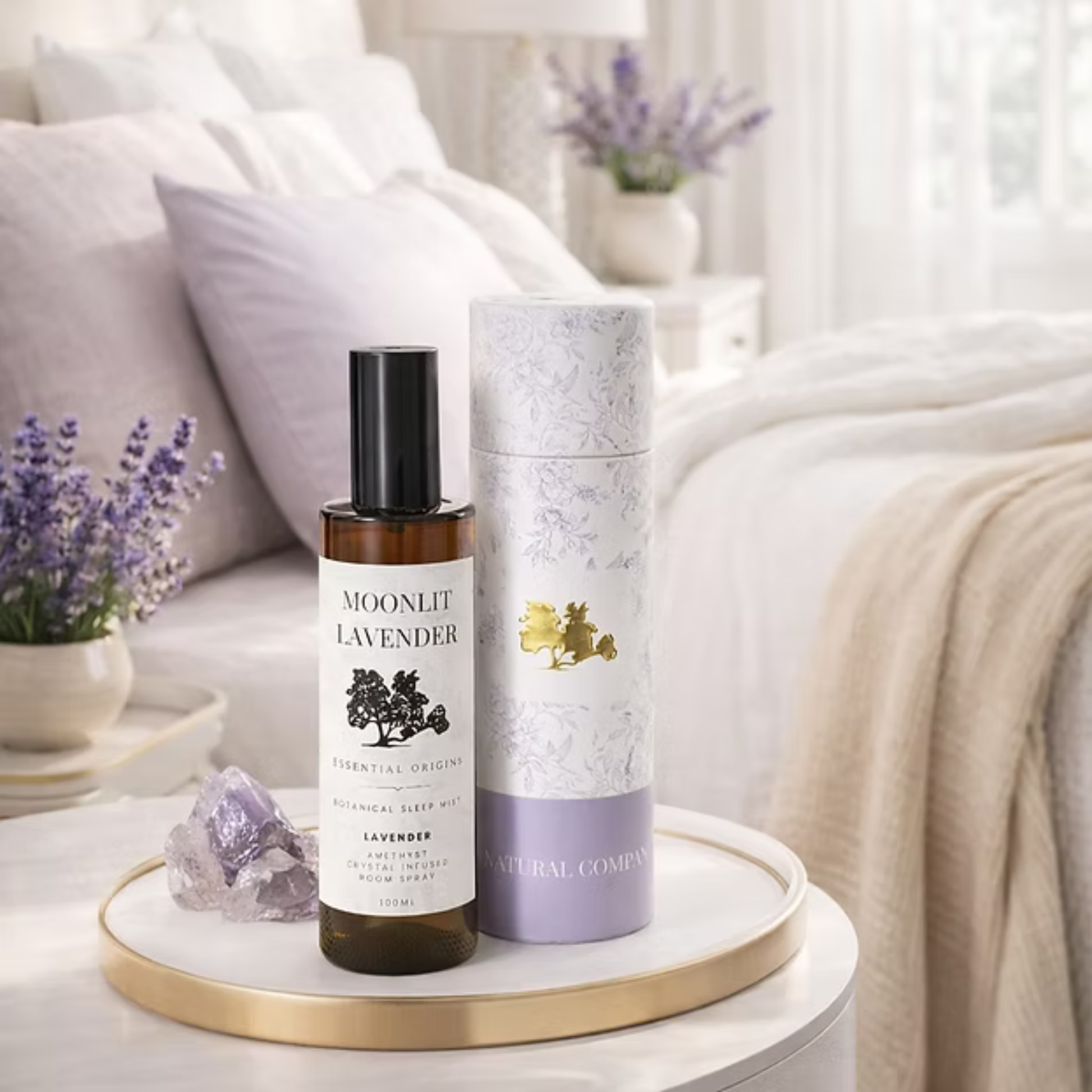 G-Natural Moonlit Lavender essential oil bottle and packaging