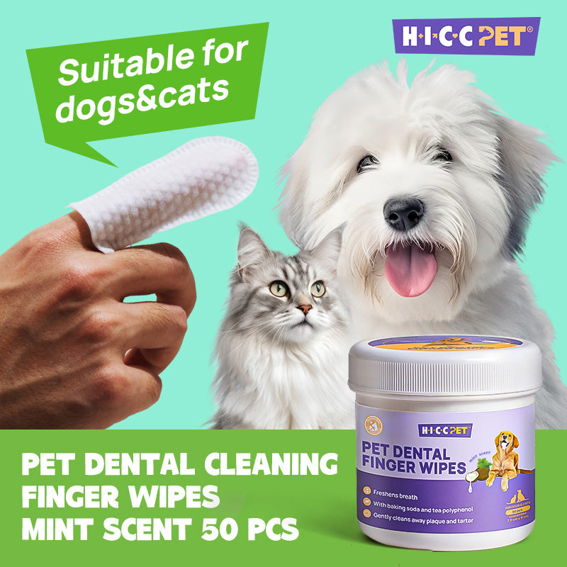 HICC Pet® Dental Finger Wipes for Dogs & Cats