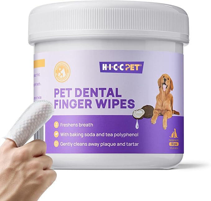 HICC Pet® Dental Finger Wipes for Dogs & Cats
