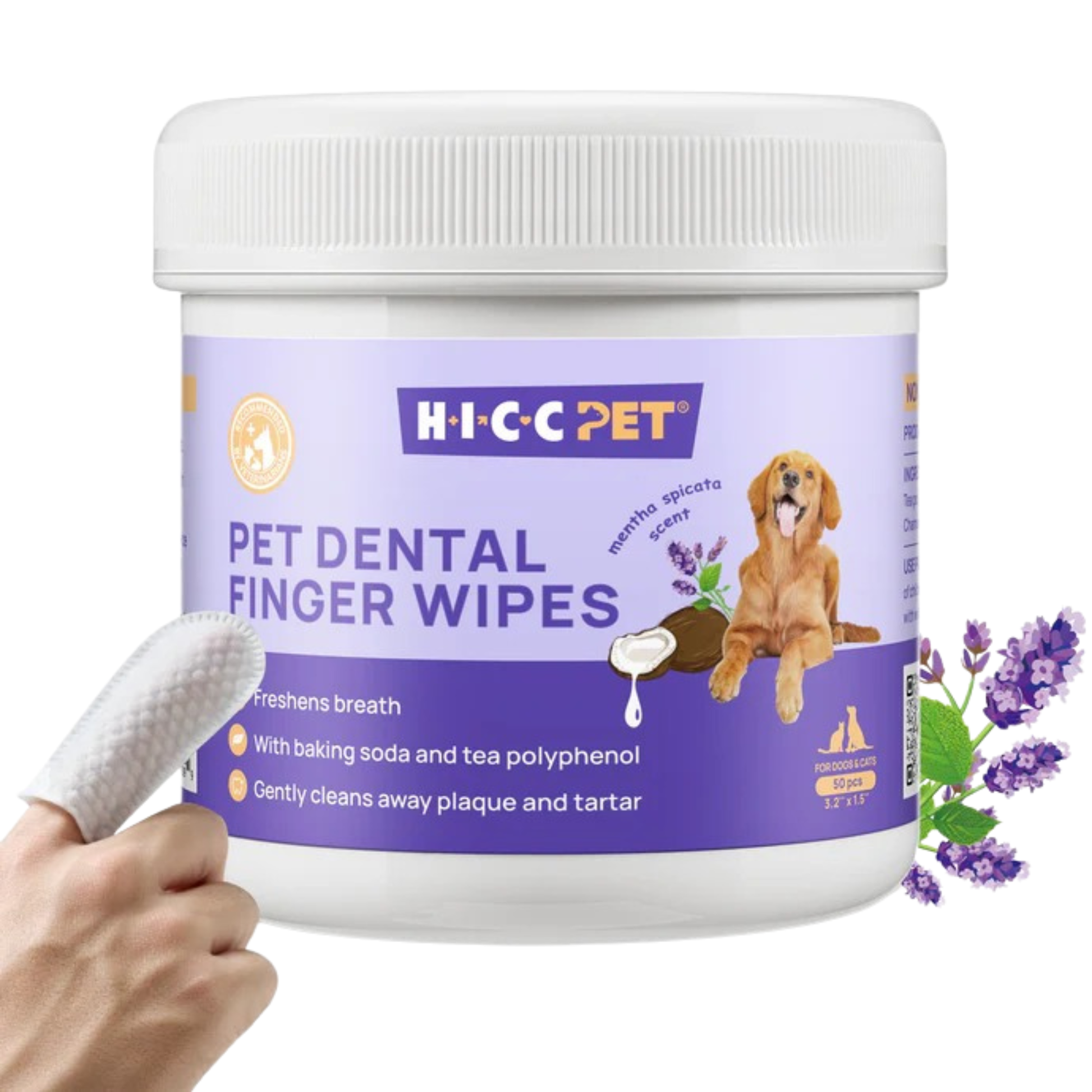 HICC Pet® Dental Finger Wipes for Dogs & Cats