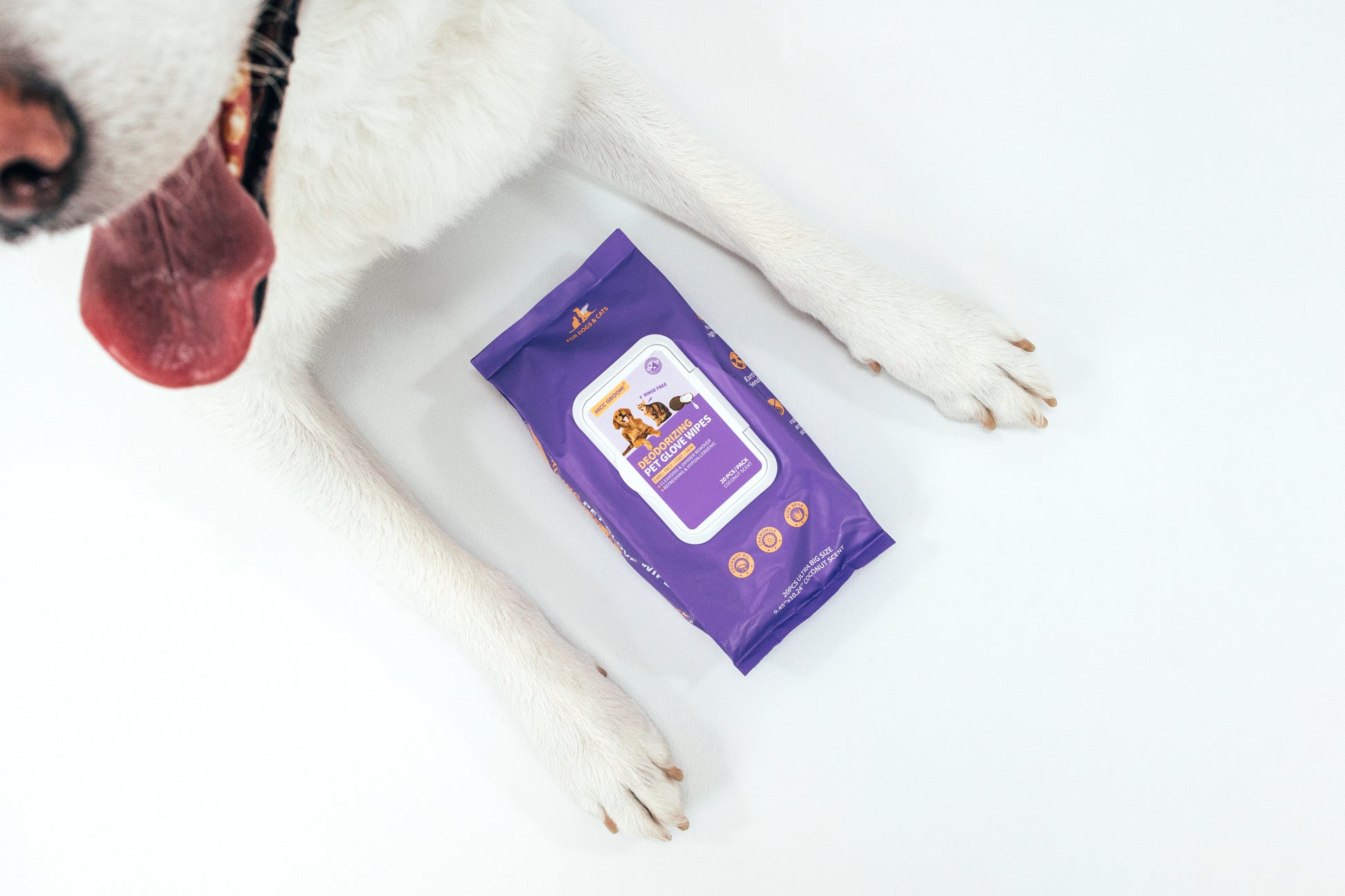 HICC Pet® Deodorizing Glove Wipes for Dogs & Cats