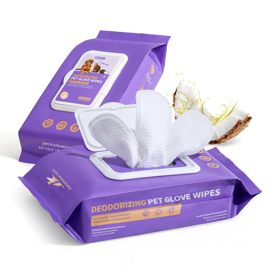 HICC Pet® Deodorizing Glove Wipes for Dogs & Cats
