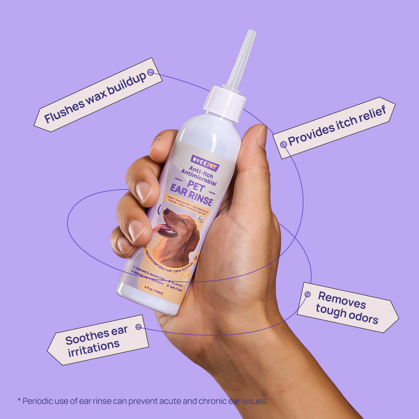HICC Pet® Ear Rinse for Dogs & Cats