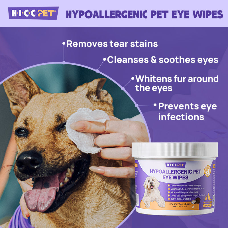 HICC Pet® Hypoallergenic Eye Wipes for Dogs & Cats