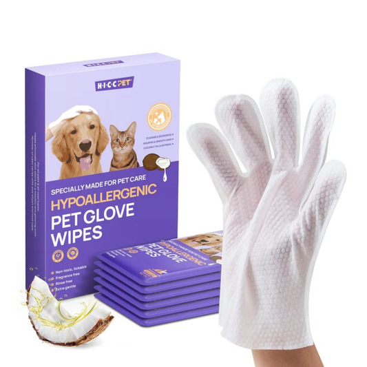 HICC Pet® Hypoallergenic Glove Wipes for Dogs & Cats