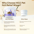 HICC Pet® Itch Relief Wipes for Dogs & Cats — 100pcs (Unscented)