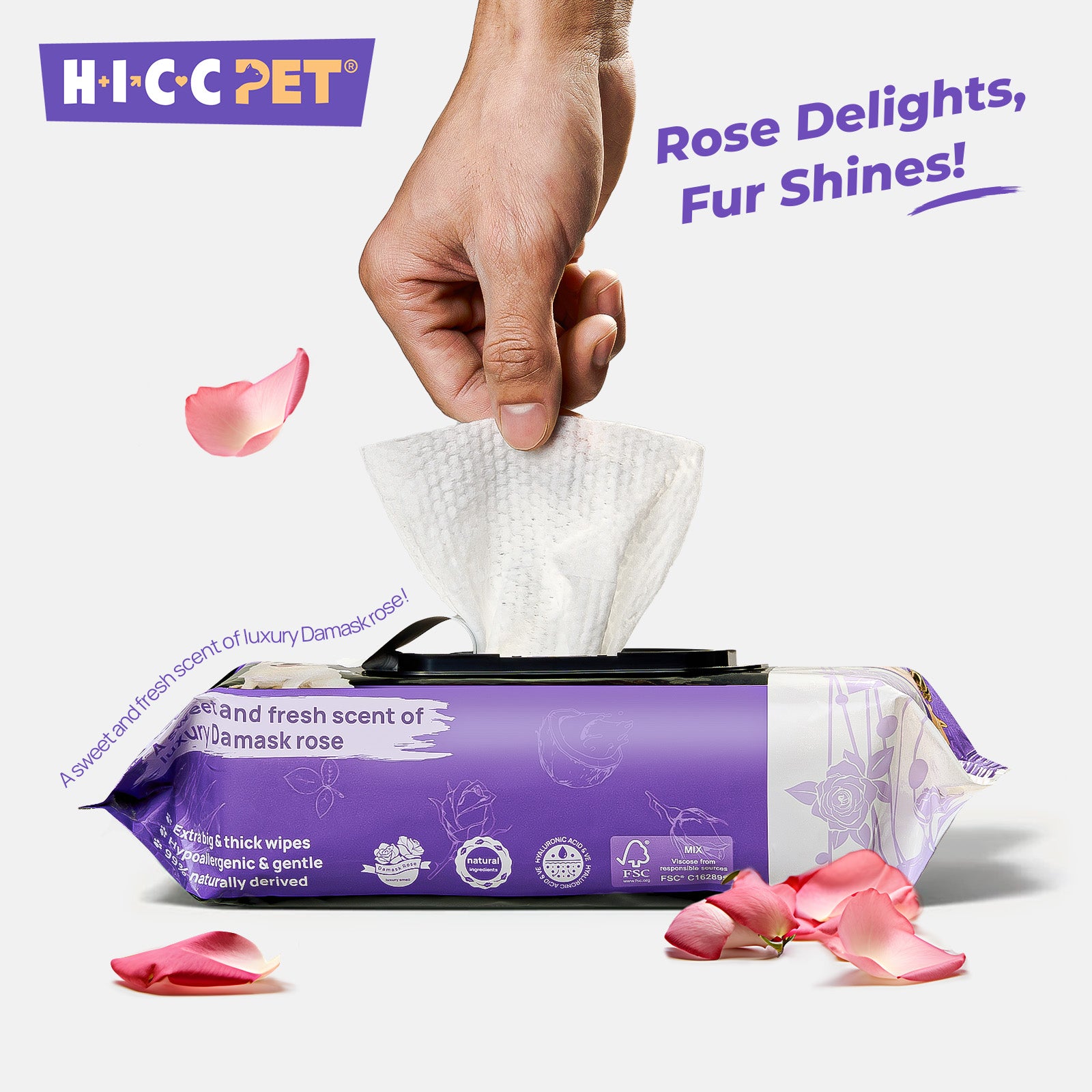 HICC Pet® Plant-Based Full Body Wipes for Dogs & Cats