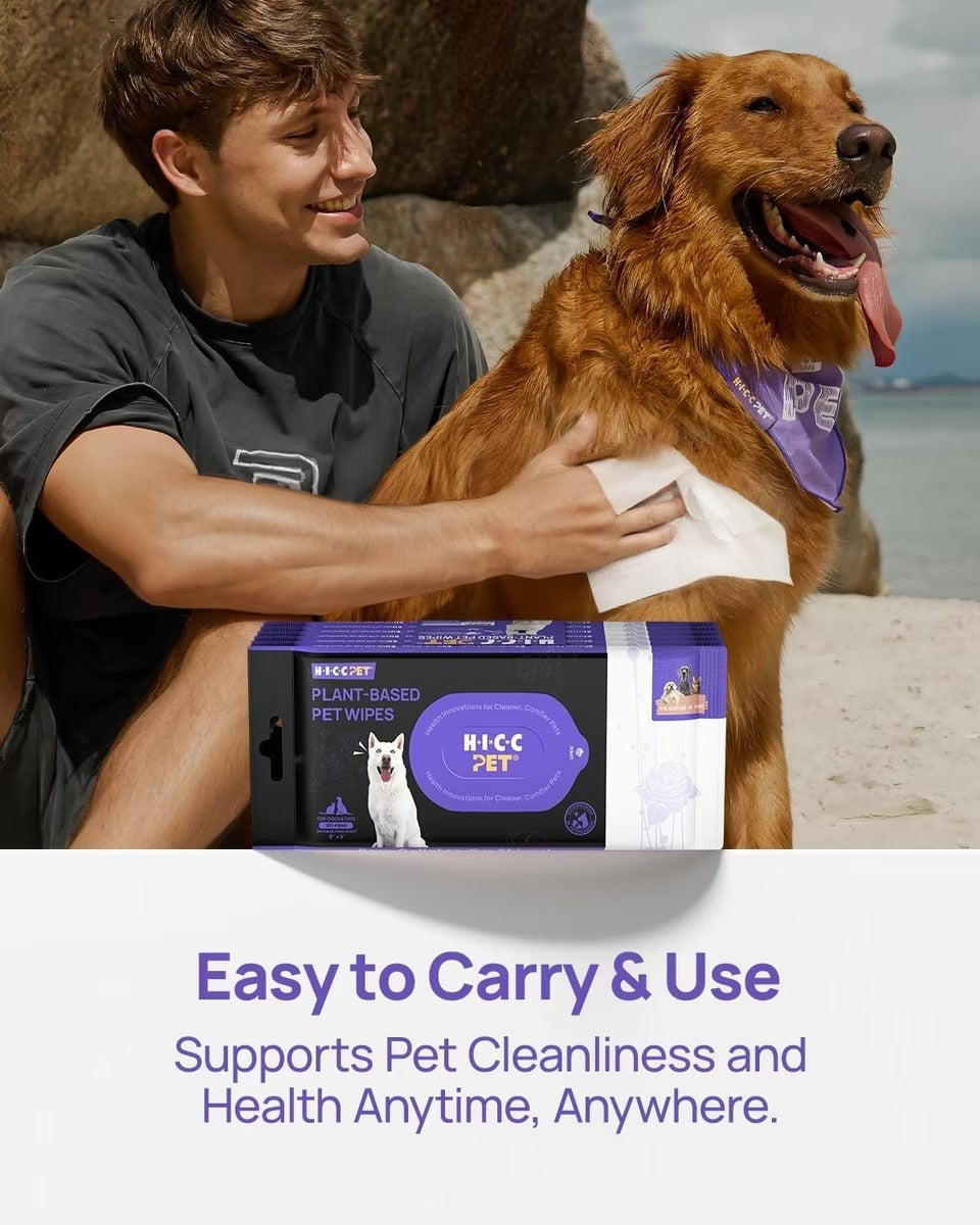 HICC Pet® Portable Plant-Based Wipes for Dogs & Cats