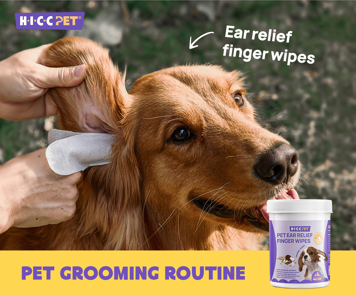 HICC Pet® Ear Relief Finger Wipes for Dogs & Cats