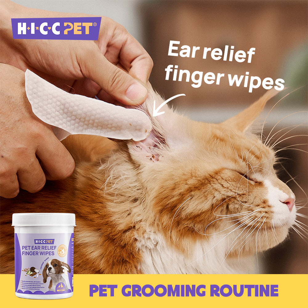HICC Pet® Ear Relief Finger Wipes for Dogs & Cats
