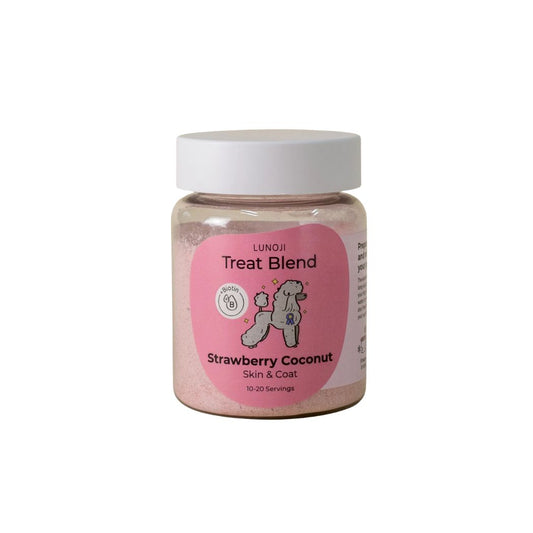 Strawberry Coconut frozen dog treat mix for skin and coat support