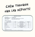 Notti Plaque Control Dental Chews certificate of analysis — crude protein, fat, fibre, ash, moisture and metabolizable energy lab results