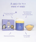 Notti Fur Loss box, jar and scoop of powder, 