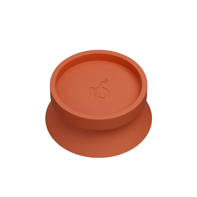 Notti Living 001 pet food bowl stand in Chili, a raised orange-red stand with a wide non-slip base and embossed Notti Living logo