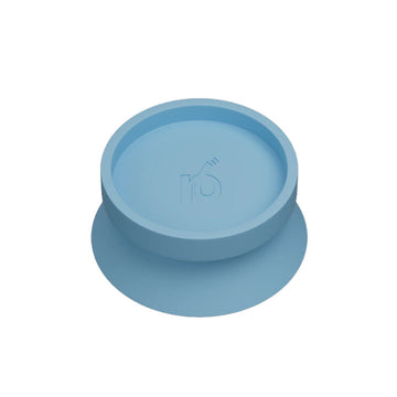 Notti Living 001 pet food bowl stand in Daydream, a raised blue stand with a wide non-slip base and embossed Notti Living logo