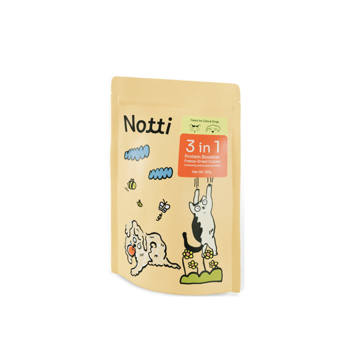 Notti 3-in-1 Protein Booster Freeze-Dried Cubes pack (50g)