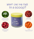 What's in a scoop of Notti Tear Stains — eyebright, goji, cranberry and lutein for eye support