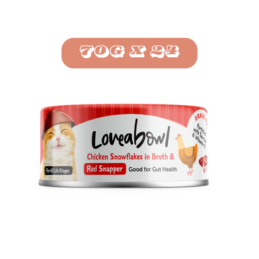 Loveabowl Cat Chicken Snowflakes & Red Snapper in Broth