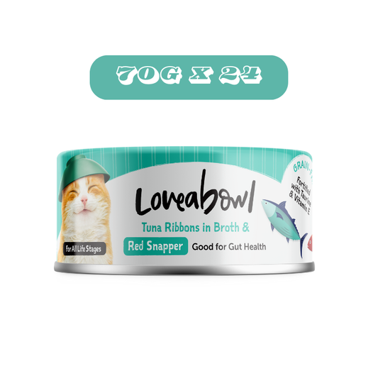 Loveabowl Cat Tuna Ribbons & Red Snapper in Broth