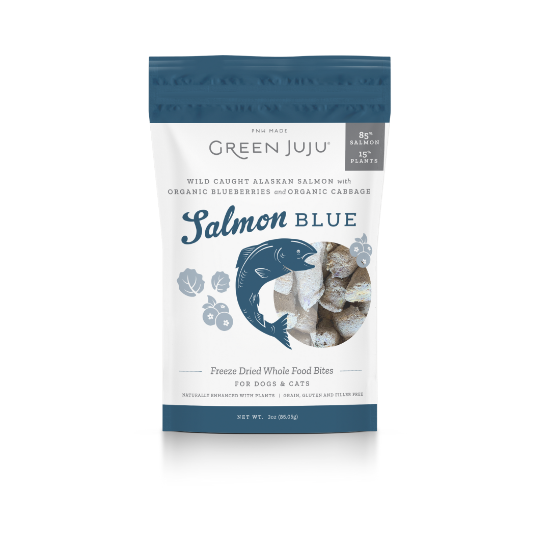 Green Juju Salmon Blue Freeze Dried Toppers 3oz | 7.5oz