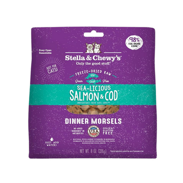 Stella & Chewy's Cat Freeze Dried Dinner Morsels - Sea-Licious Salmon & Cod 8oz | 18oz