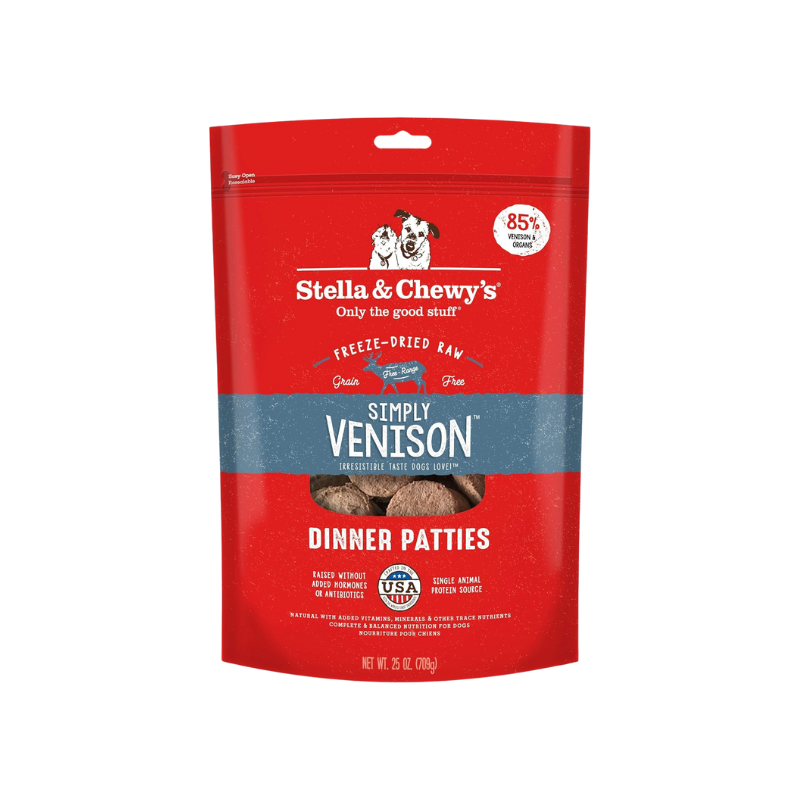 Stella & Chewy's Dog Freeze Dried Dinner Patties - Simply Venison 25oz
