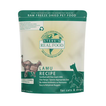 Steve's Real Food Freeze-Dried Lamu (Lamb) Nuggets for Dogs & Cats 20oz - available at Pawmrkt Singapore