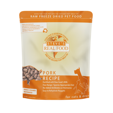 Steve's Real Food Freeze-Dried Pork Nuggets for Dogs & Cats 20oz - available at Pawmrkt Singapore
