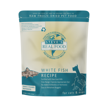 Steve's Real Food Freeze-Dried White Fish Nuggets for Dogs & Cats 20oz - available at Pawmrkt Singapore
