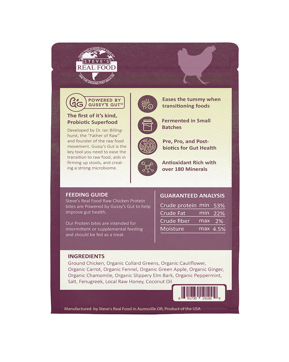 Steve's Real Food Freeze-Dried Chicken Protein Bites for Dogs & Cats 4oz  - feeding information - Pawmrkt Singapore

