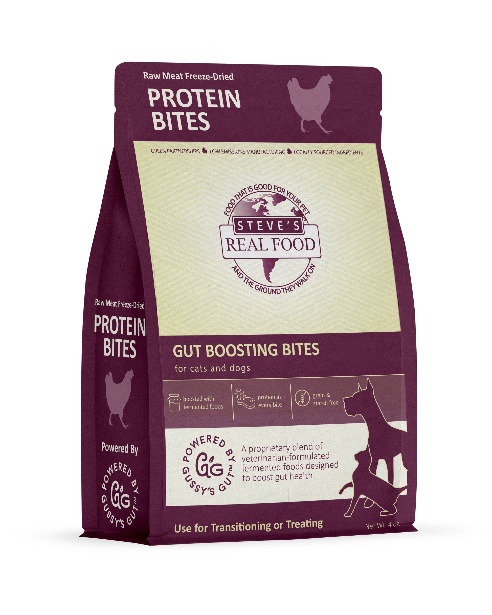 Steve's Real Food Freeze-Dried Chicken Protein Bites for Dogs & Cats 4oz - Pawmrkt Singapore
