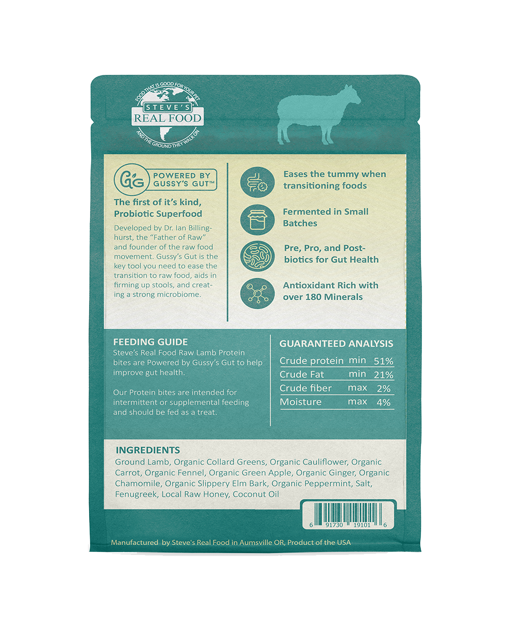 Steve's Real Food Freeze-Dried Lamb Protein Bites for Dogs & Cats 4oz - feeding information - Pawmrkt Singapore
