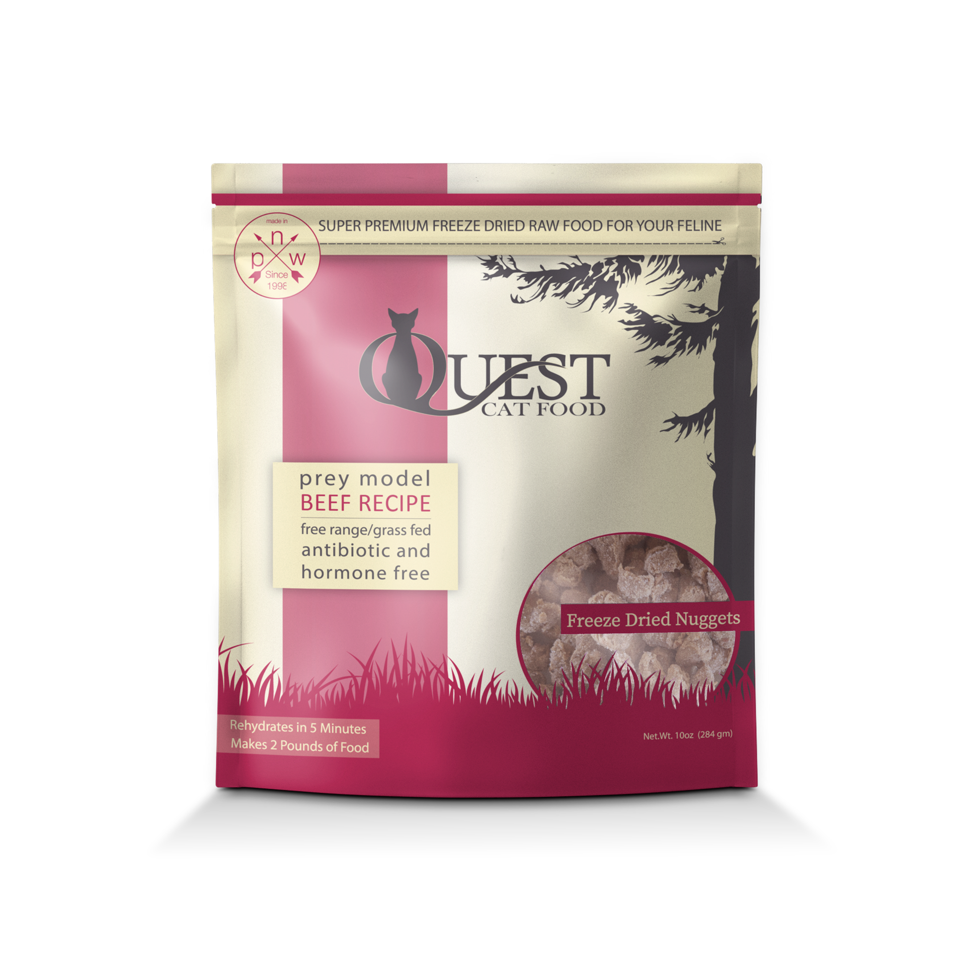 Steve's Real Food Quest Freeze-Dried Beef Bite Size Nuggets for Cats 10oz - Pawmrkt Singapore

