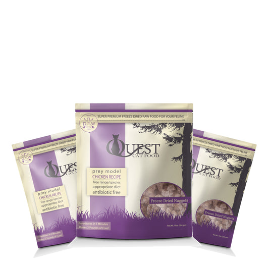 Steve's Real Food Quest Freeze-Dried Chicken Bite Size Nuggets for Cats (10oz)
