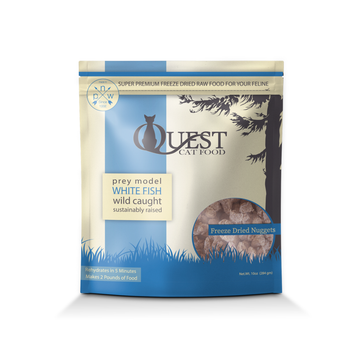 Steve's Real Food Quest Freeze-Dried White Fish Bite Size Nuggets for Cats 10oz - Pawmrkt Singapore
