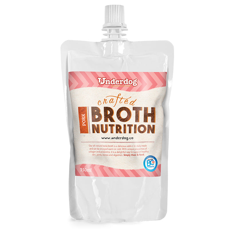 Underdog Frozen Pork Bone Broth for Dogs & Cats 350ml