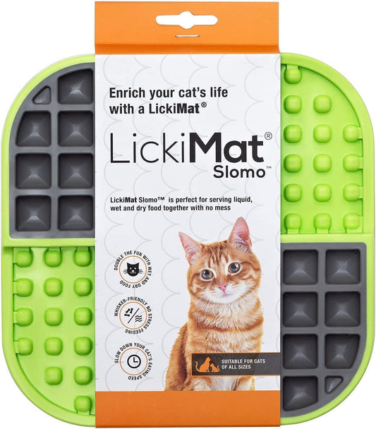 LickiMat Slomo Singapores Favourite Slow Feeder For Cat - Green