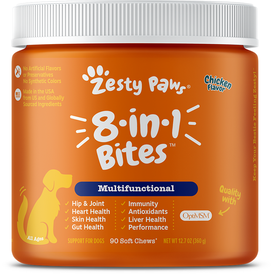 Zesty Paws 8-in-1 Multifunctional Bites Chicken 90 soft chews