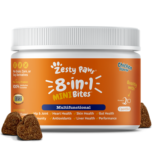 Zesty Paws 8-in-1 Multifunction MINI Bites Chicken 90 soft chews