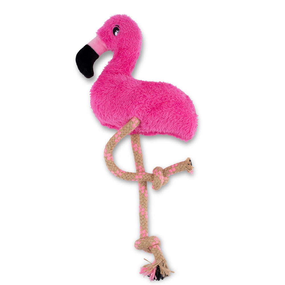 Beco Recycled Soft Dog Toy, Flamingo L