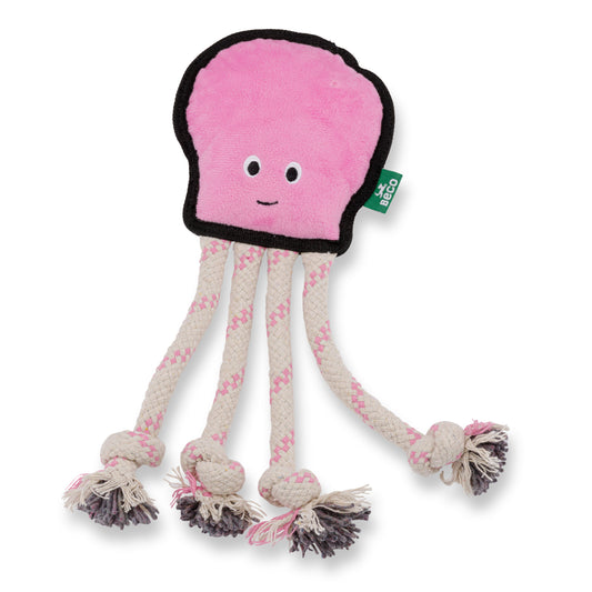 Beco Rough & Tough Recycled Dog Toy, Octopus